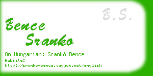 bence sranko business card